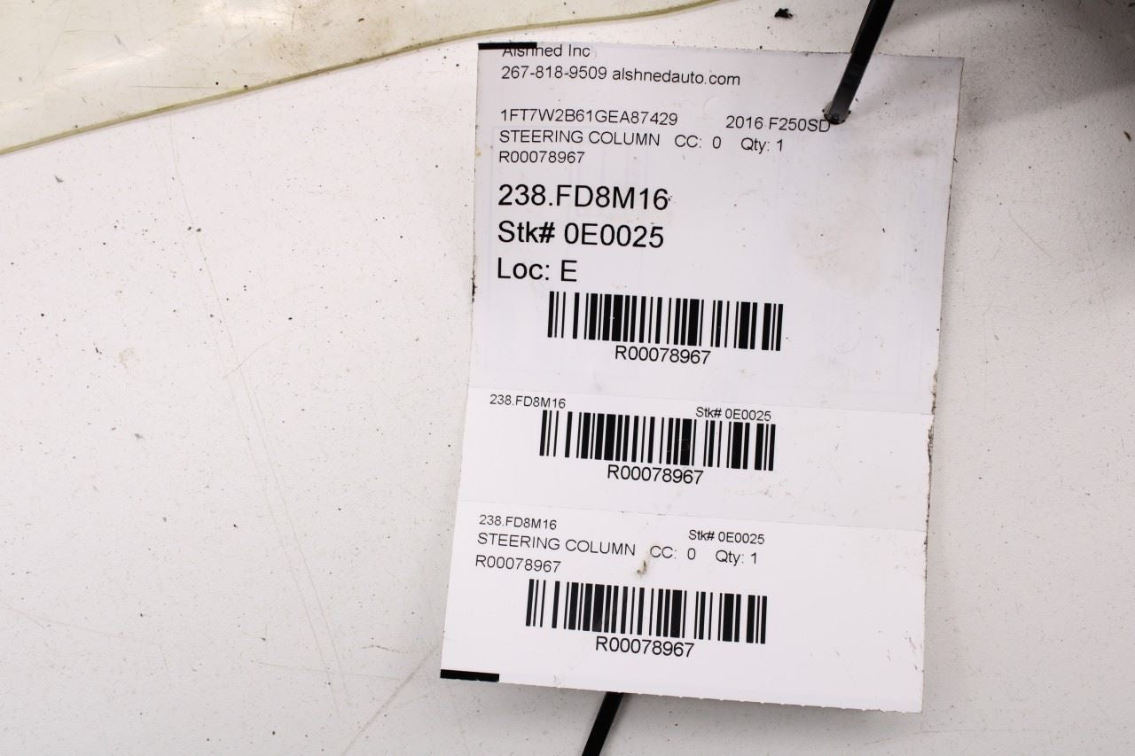 13-16 Ford F250 Lariat Crew Cab 6.2L Steering Column Assembly CC34-3C529-DK OEM - Alshned Auto Parts