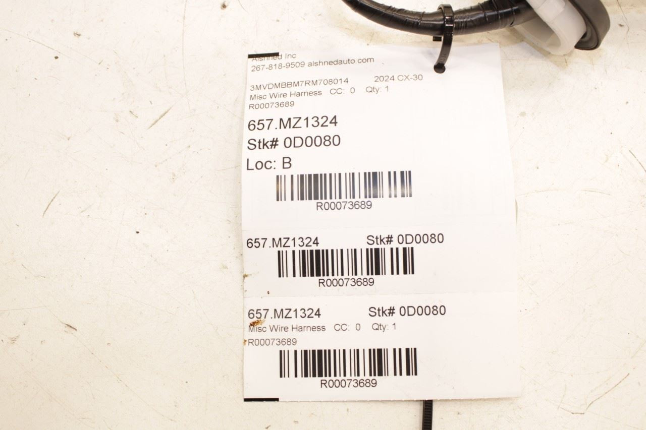 2024-2025 Mazda CX-30 2.5 S Rear Left Driver Door Wire Harness DNBH-67-220 OEM - Alshned Auto Parts