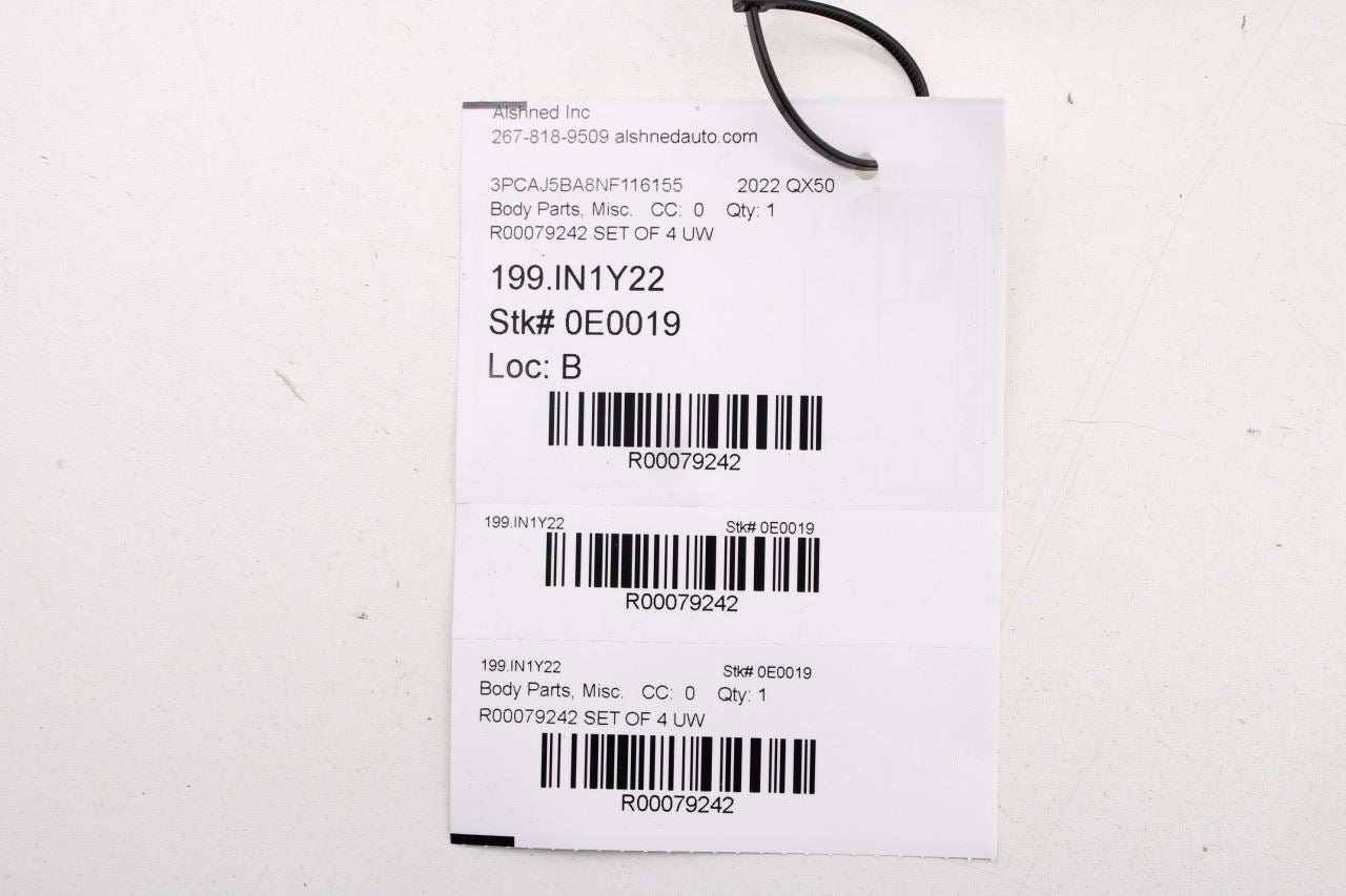 19-25 Infiniti QX50 LUXE FR and RR Right and Left Door Sill Scuff Plate Set of 4 - Alshned Auto Parts