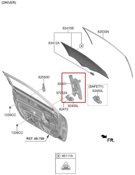2019-2021 Hyundai Veloster Front Left Driver Side Door Window Regulator w/ Motor - Alshned Auto Parts