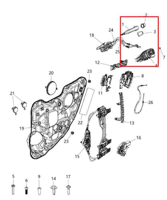 17-22 Jeep Cherokee Latitude 4WD Rear Passenger Right Side Door Exterior Handle - Alshned Auto Parts