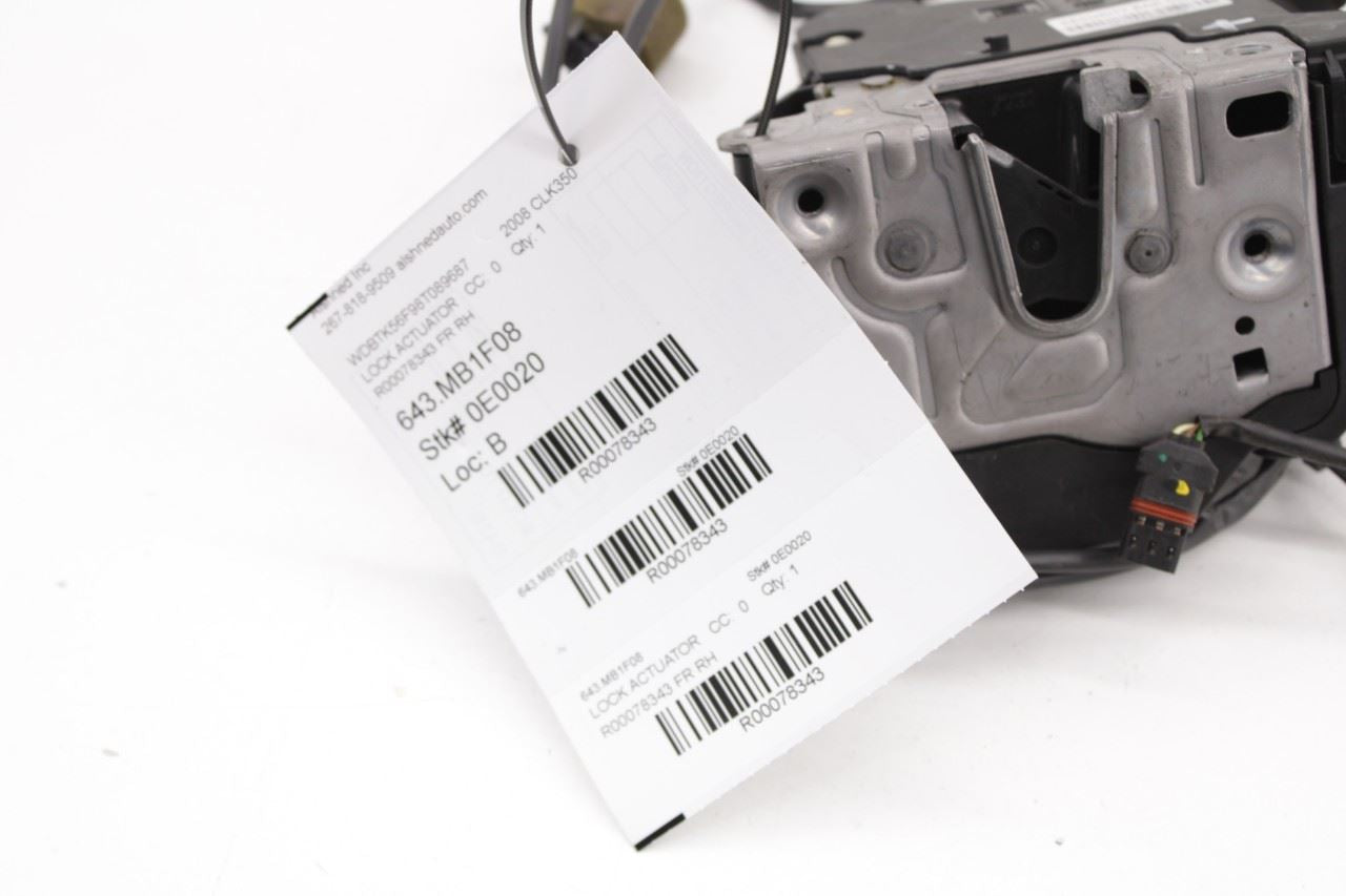 06-09 Mercedes-Benz CLK 350 Front Right Passenger Side Door Lock Latch Actuator - Alshned Auto Parts