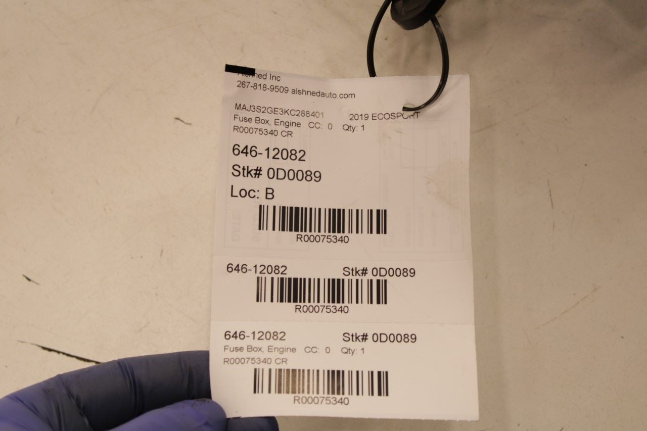 2018-21 Ford EcoSport SE 1.0L FWD Fuse Relay Junction Box w/ Wire Harness *ReaD* - Alshned Auto Parts