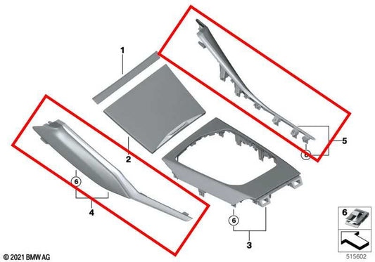 2023-2024 BMW 430i Gran Coupe xDrive Right and Left Side Center Console Trim Set - Alshned Auto Parts