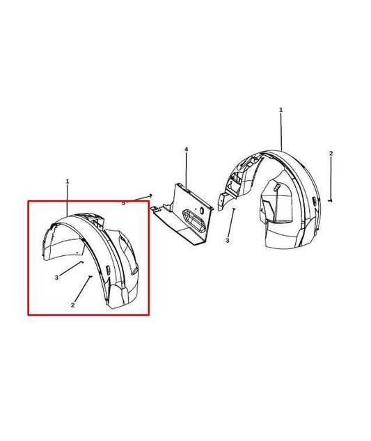 2008-2020 Dodge Grand Caravan GT Front Left Side Wheelhouse Liner Splash Shield - Alshned Auto Parts