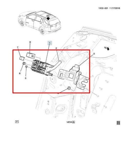 18-24 Chevrolet Equinox Rear Compartment Cabin Fuse Relay Junction Box 22923945 - Alshned Auto Parts