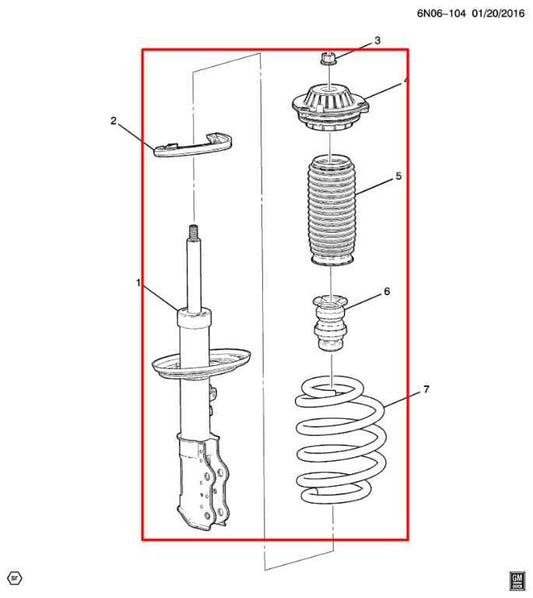 19-23 GMC Acadia SLT-1 AWD Front Suspension Driver LH Side Shock Strut Absorber - Alshned Auto Parts