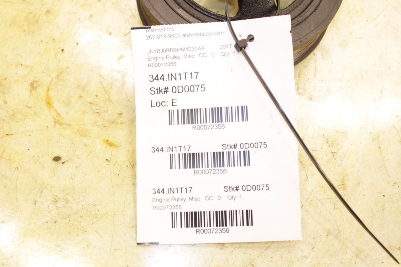 14-17 Infiniti QX50 3.7L Engine Crankshaft Pulley Harmonic Balancer 12303-JK20A - Alshned Auto Parts