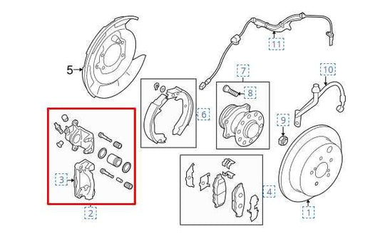 15-21 Subaru WRX Premium Rear Right and Left Side Brake Disc Caliper 26692YC000 - Alshned Auto Parts