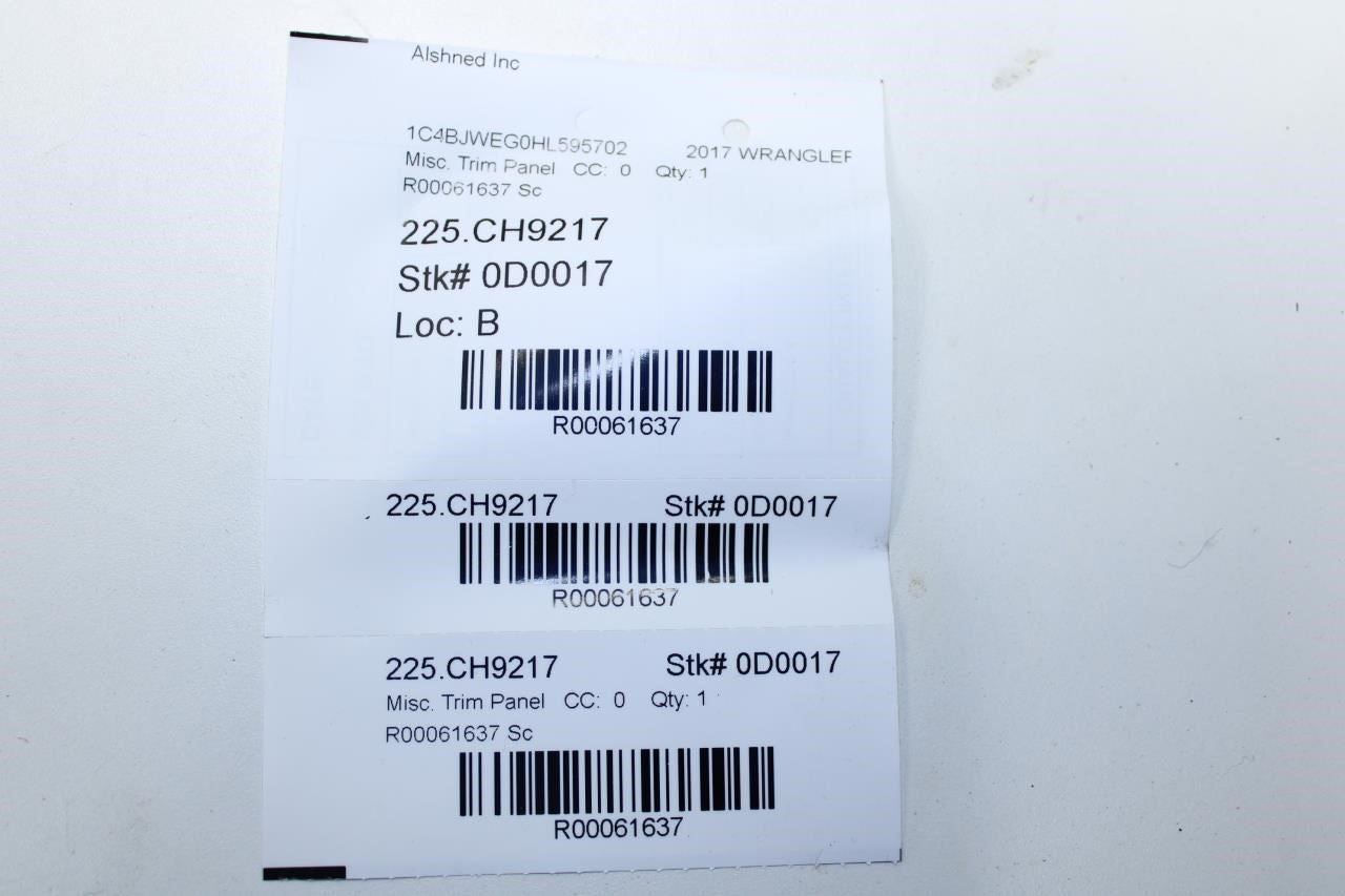 2011-2018 Jeep Wrangler Front RH and LH Windshield A-Pillar Trim 1RG52DX9AA OEM - Alshned Auto Parts