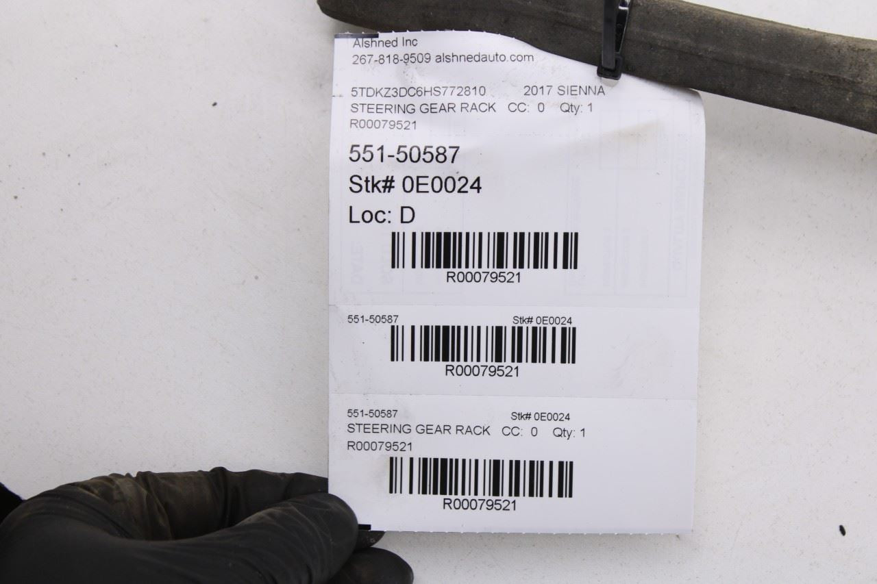 11-20 Toyota Sienna LE 3.5L FWD Power Steering Gear Rack and Pinion 45510-08010 - Alshned Auto Parts