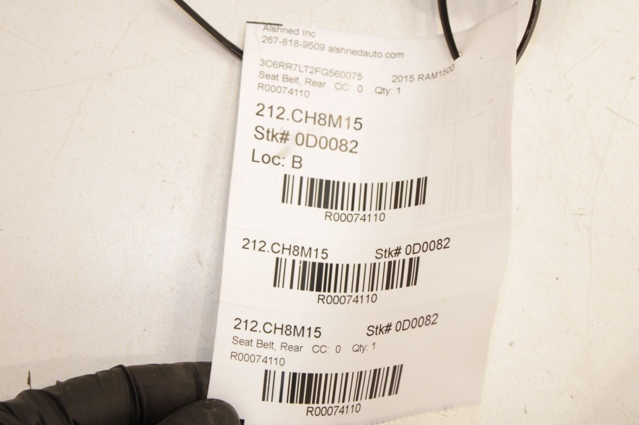 2013-19 Ram 1500 Big Horn Crew Cab Rear Passenger RH 2nd Row Seat Belt Retractor - Alshned Auto Parts