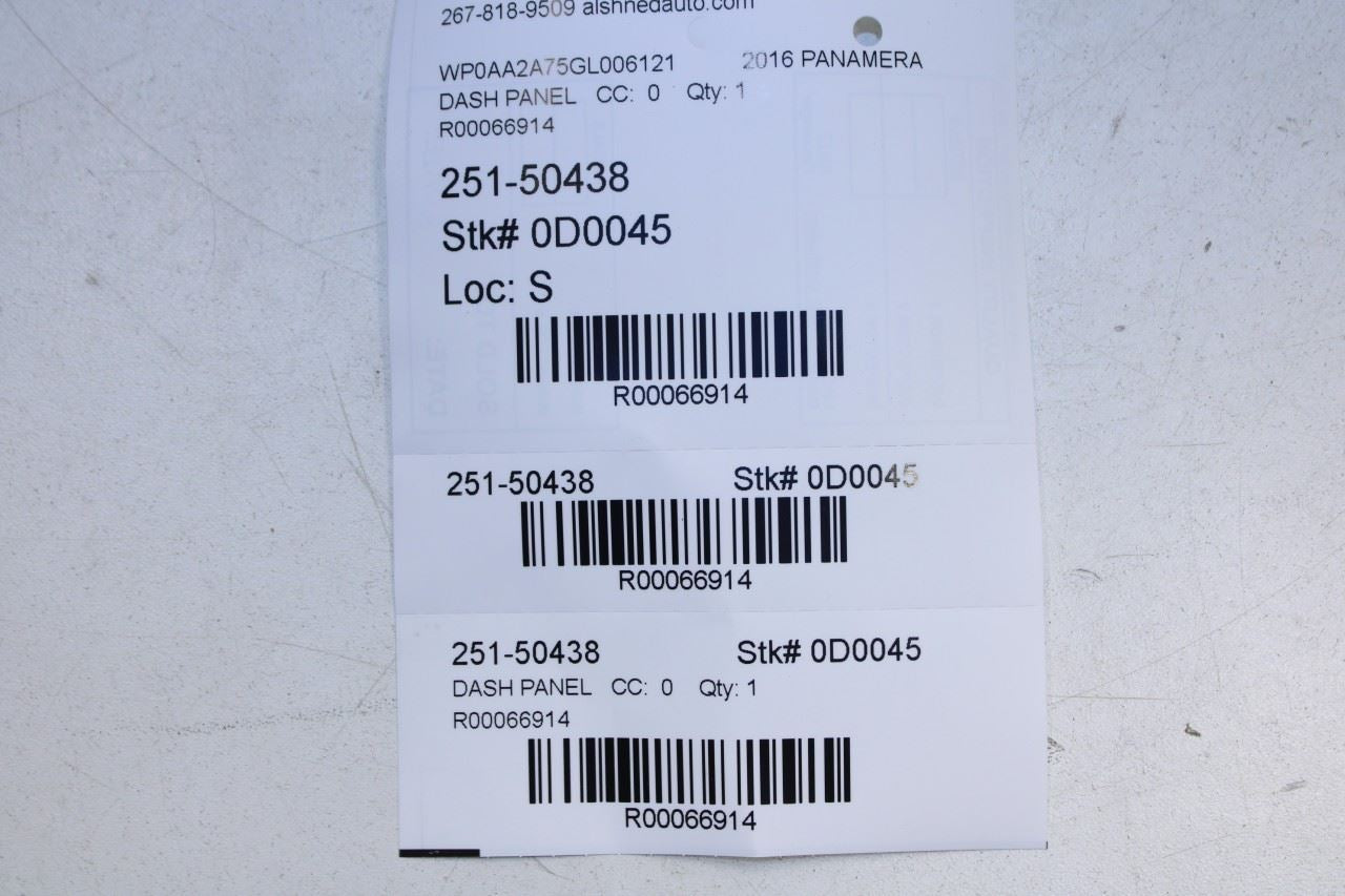 10-16 Porsche Panamera 4 3.6L AWD Front Dashboard Center Stopwatch Analog Clock - Alshned Auto Parts