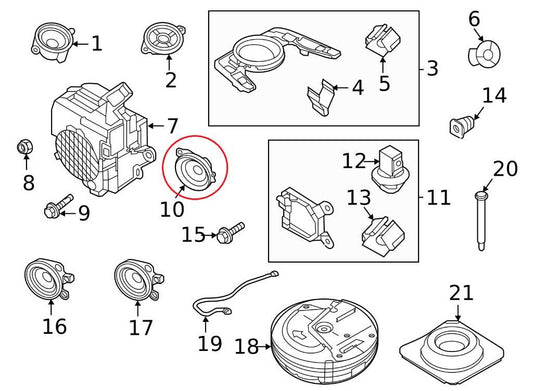 20-25 Mazda CX-30 2.5 S Front Right and Left Side Door Audio Speaker BDTS-66-960 - Alshned Auto Parts