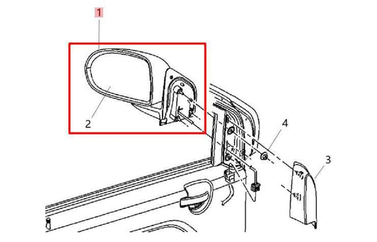 16-17 Jeep Patriot Sport SE Passenger Right Side Rear View Mirror 68282458AA OEM - Alshned Auto Parts
