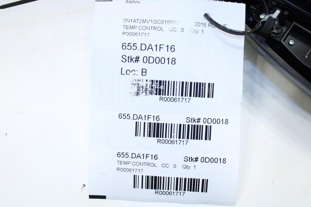 2014-2017 Nissan Rogue SV 2.5L AC Heater Temperature Climate Control 27500-4BA0A - Alshned Auto Parts