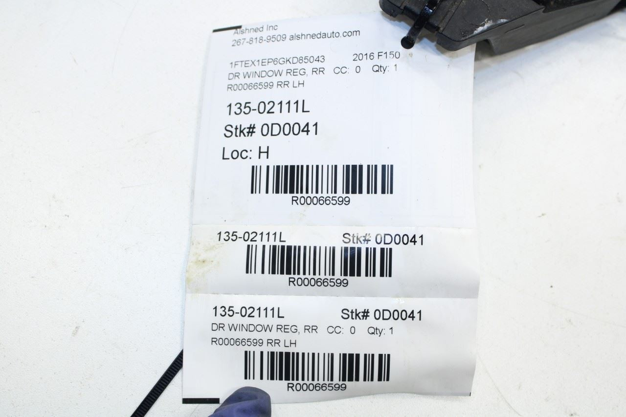 2015-20 Ford F150 SuperCab Lariat Rear Left Side Door Window Regulator w/ Motor - Alshned Auto Parts