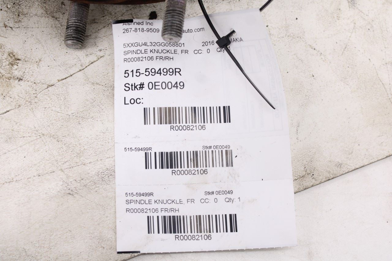 2016-20 Kia Optima EX FWD Front Passenger RH Side Spindle Knuckle Hub 51716C100013