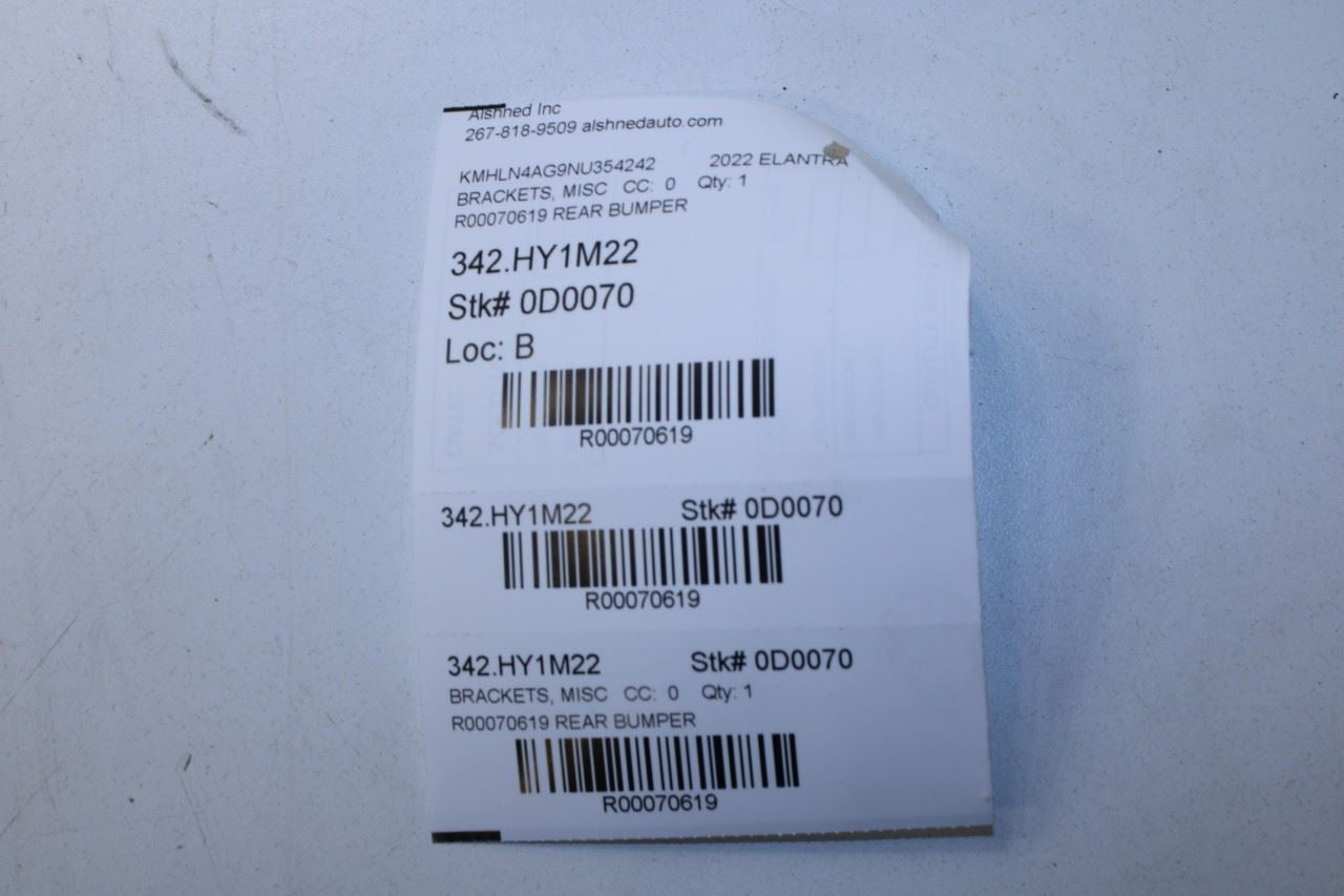 2021-23 Hyundai Elantra SEL Rear Bumper Right and Left Side Support Bracket Set - Alshned Auto Parts