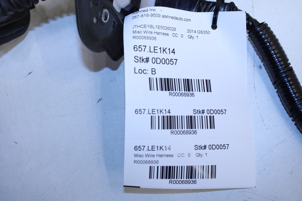 2013-2020 Lexus GS350 Front Right Passenger Door Wire Harness 82151-30C80 OEM - Alshned Auto Parts