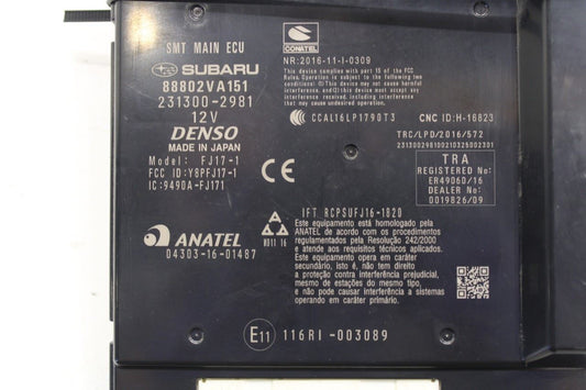 2020-2021 Subaru WRX Premium Theft-Locking Keyless Entry Module 88802VA151 OEM - Alshned Auto Parts