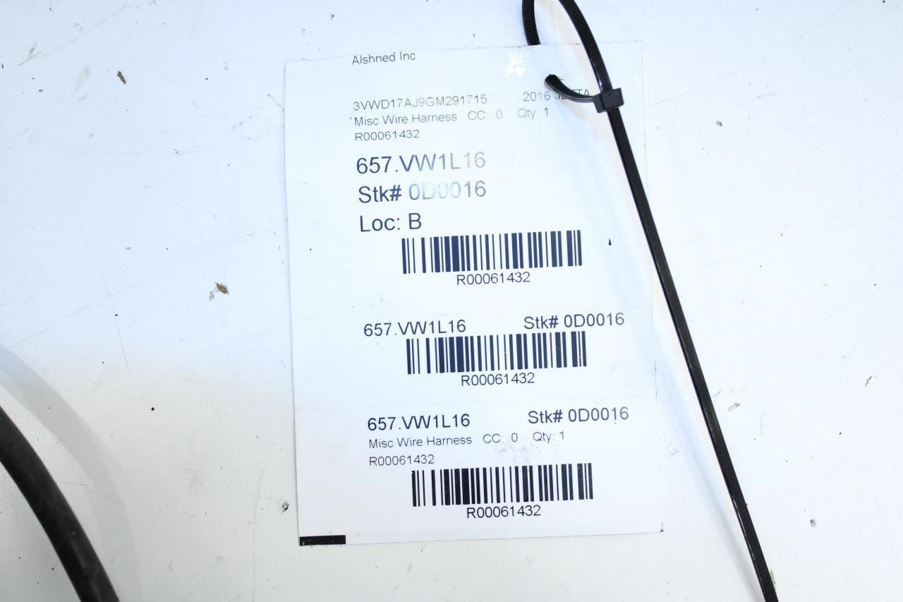 14-18 Volkswagen Jetta Sport 1.8L Battery Alternator Wire Harness 5C0-971-230-GL - Alshned Auto Parts