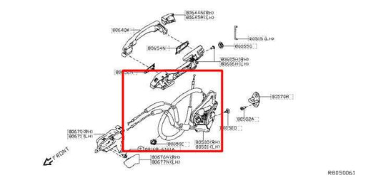 2019-24 Nissan Altima Front Right Side Door Lock Latch Actuator 80500-6CA0B OEM - Alshned Auto Parts
