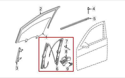 07-13 Mercedes-Benz S550 Front Right Door Window Regulator w Motor 221-720-02-46 - Alshned Auto Parts