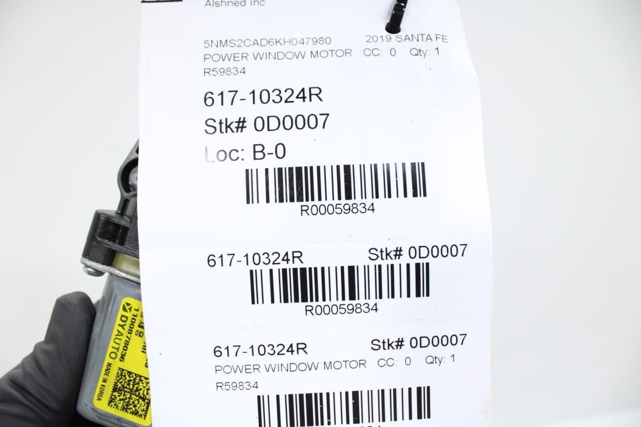 2019-2023 Hyundai Santa Fe Front Passenger Side Power Window Motor 82460-S1000 - Alshned Auto Parts