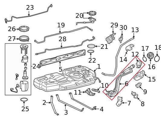 2016-2020 Toyota Sienna LE 3.5L Fuel Filler Neck Hose Tube Pipe 77201-08060 OEM - Alshned Auto Parts