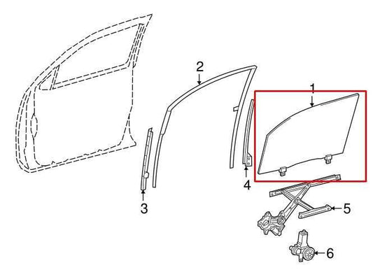 2018-2023 Toyota Tacoma Front Right Passenger Side Door Window Glass 68101-04121 - Alshned Auto Parts