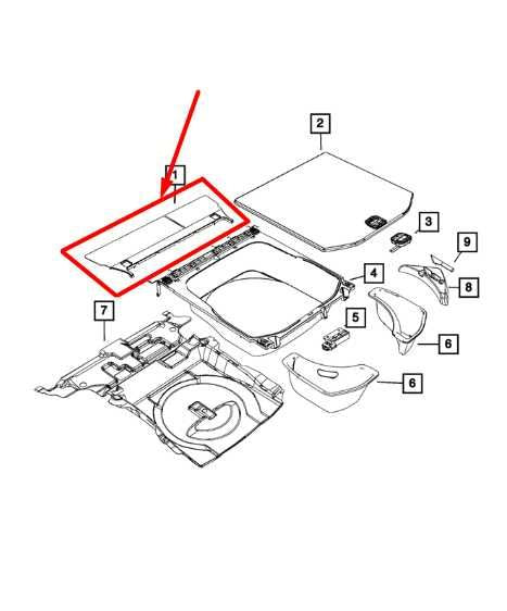 2011-21 Jeep Grand Cherokee Rear Trunk Floor Cargo Compartment Cover 5PL13TRMAD - Alshned Auto Parts