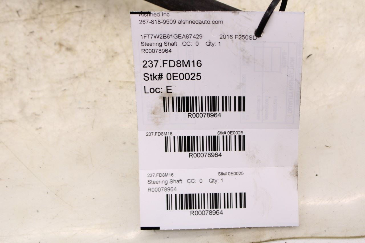 2011-16 Ford F250 Lariat Crew Cab 6.2L Steering Column Intermediate Upper Shaft - Alshned Auto Parts