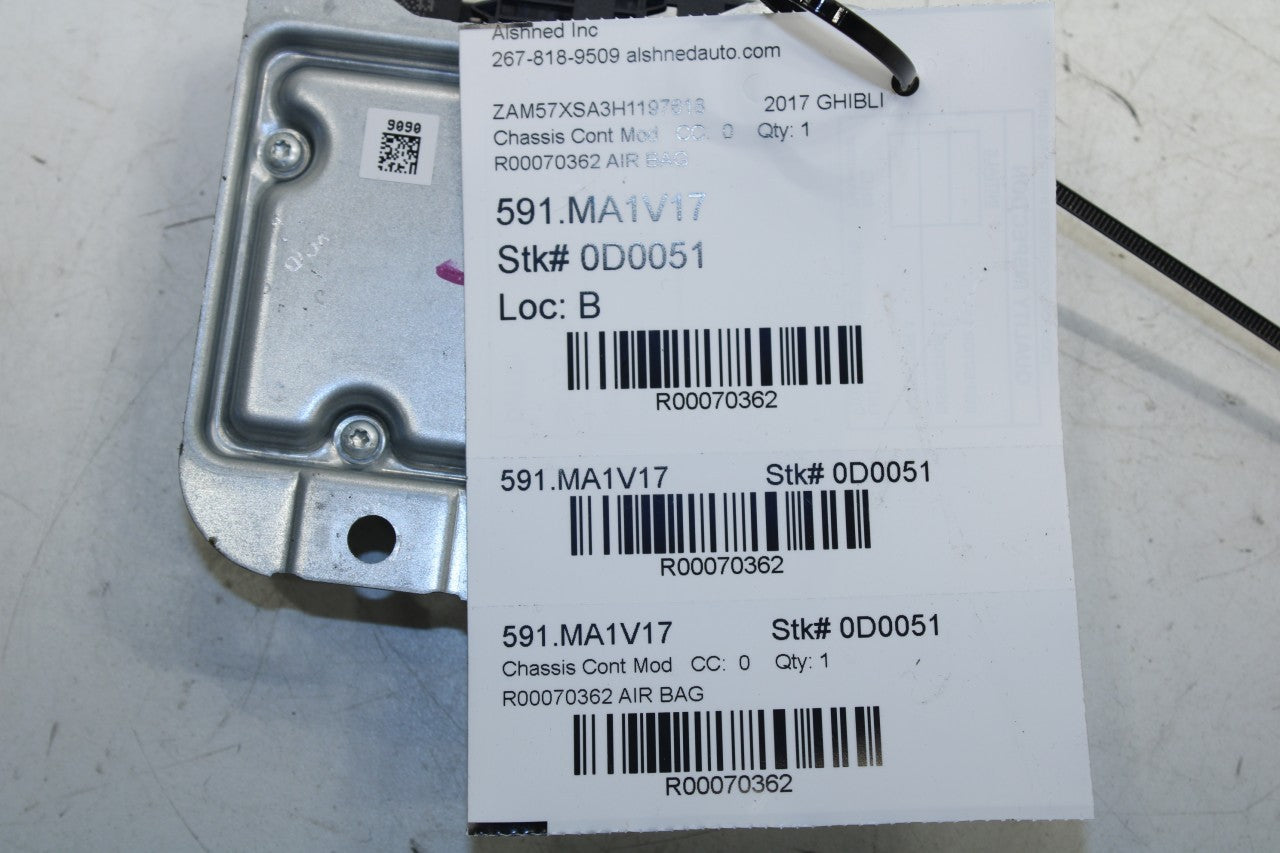 2017 Maserati Ghibli 3.0L Safety SRS Restraint Control Module ECU 670036911 OEM - Alshned Auto Parts