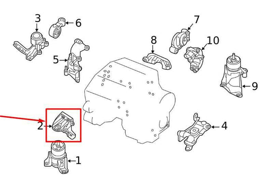 2014-20 Infiniti QX60 Pure 3.5L AWD Front Left Engine Mount Bracket 11274-3KA0A - Alshned Auto Parts