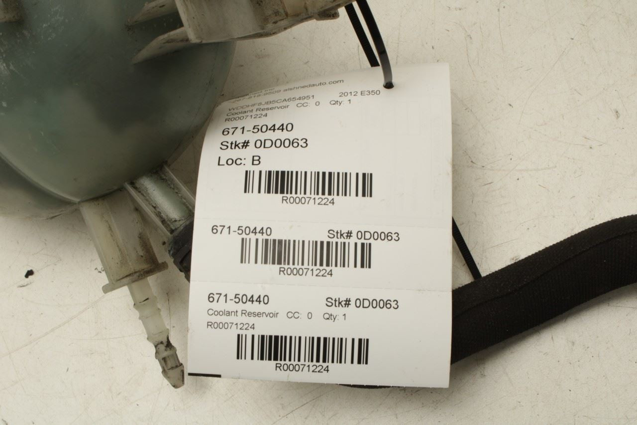 2010-2016 Mercedes-Benz E350 Sport 4MATIC 3.5L Radiator Coolant Reservoir Bottle - Alshned Auto Parts