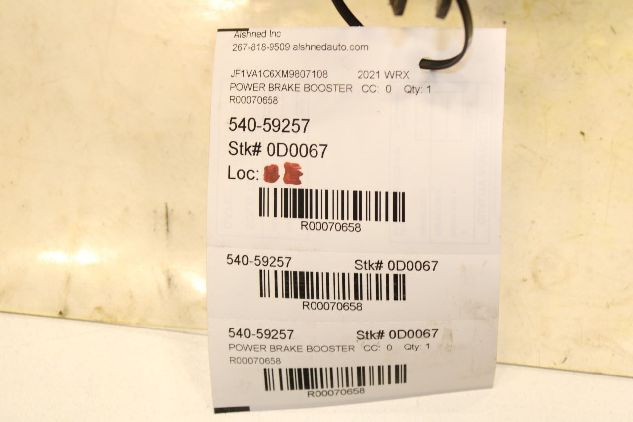 2015-21 Subaru WRX Premium Power Brake Booster w/ Master Cylinder w/ Reservoir - Alshned Auto Parts