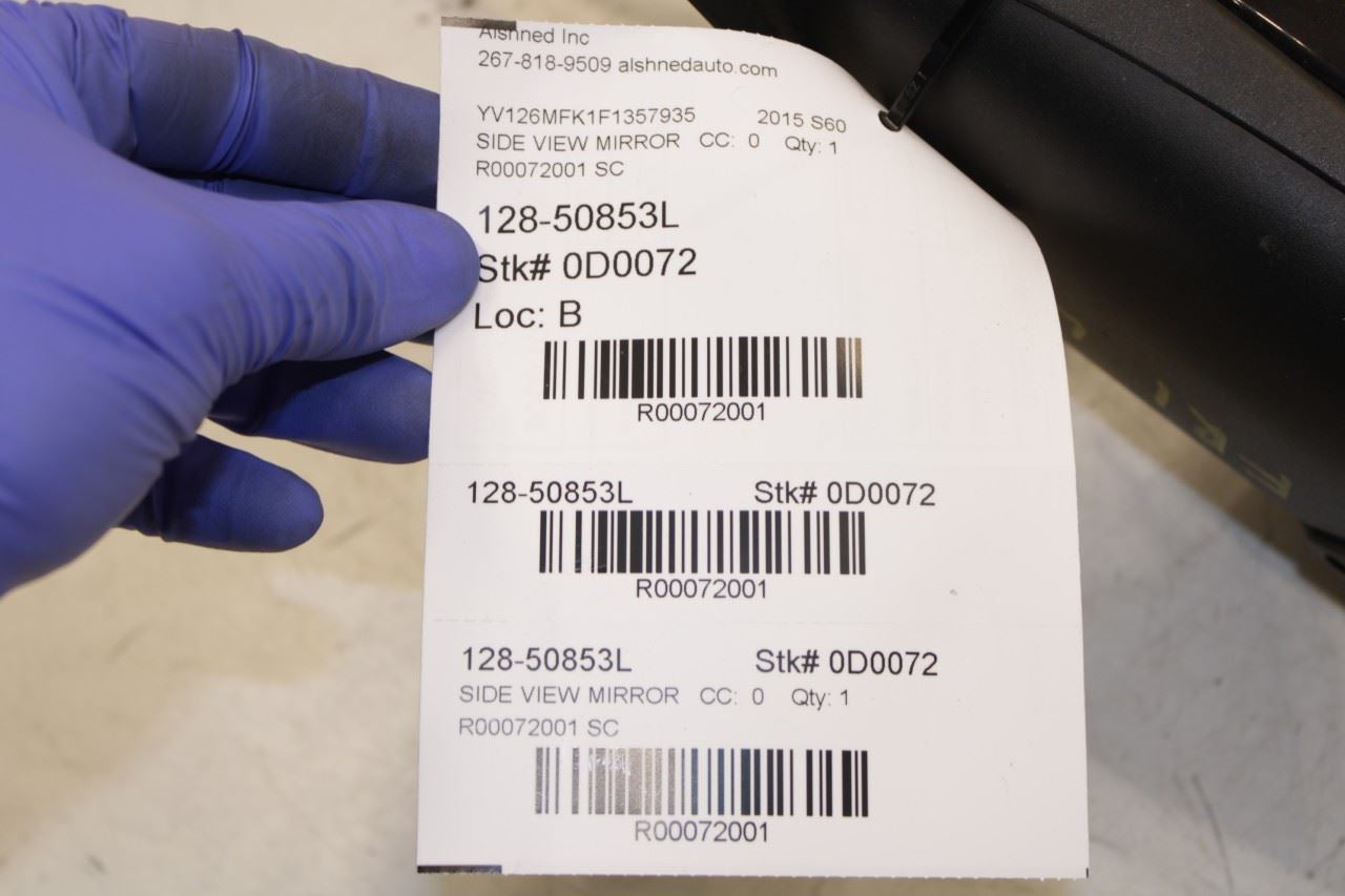 2015-16 Volvo S60 T5 Premier 2.0L Driver Left Side Rear View Mirror 31402555 OEM - Alshned Auto Parts