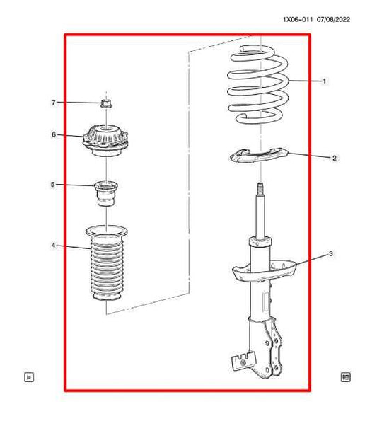 18-24 Chevrolet Equinox LT AWD Front Left Side Shock Strut Absorber 84230329 OEM - Alshned Auto Parts