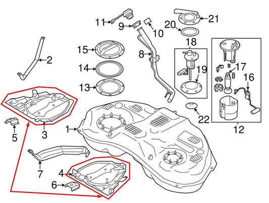 2015-2021 Subaru WRX LH and RH Fuel Tank Skid Plate Protector 42045FJ010 *ReaD* - Alshned Auto Parts