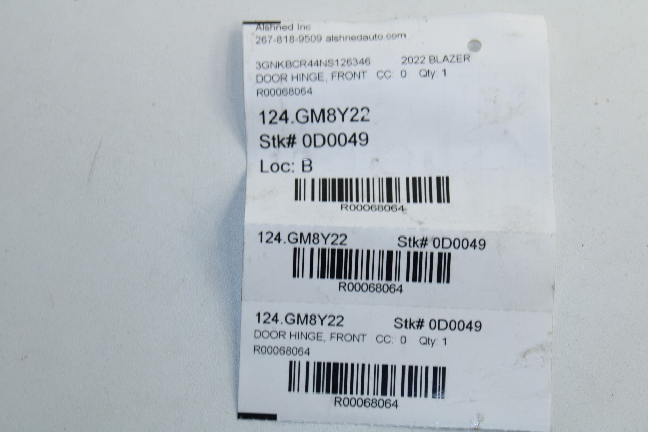 2019-24 Chevrolet Blazer 2LT Front Left Door Hinge Upper and Lower Pair 13583618 - Alshned Auto Parts