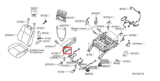 2008-2024 Nissan Murano Platinum Front Right Side Power Seat Adjustment Switch - Alshned Auto Parts
