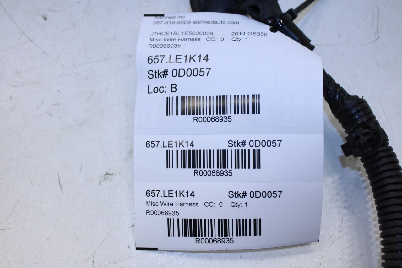 2013-2020 Lexus GS350 Rear Right Passenger Door Wire Harness 82153-30711 OEM - Alshned Auto Parts