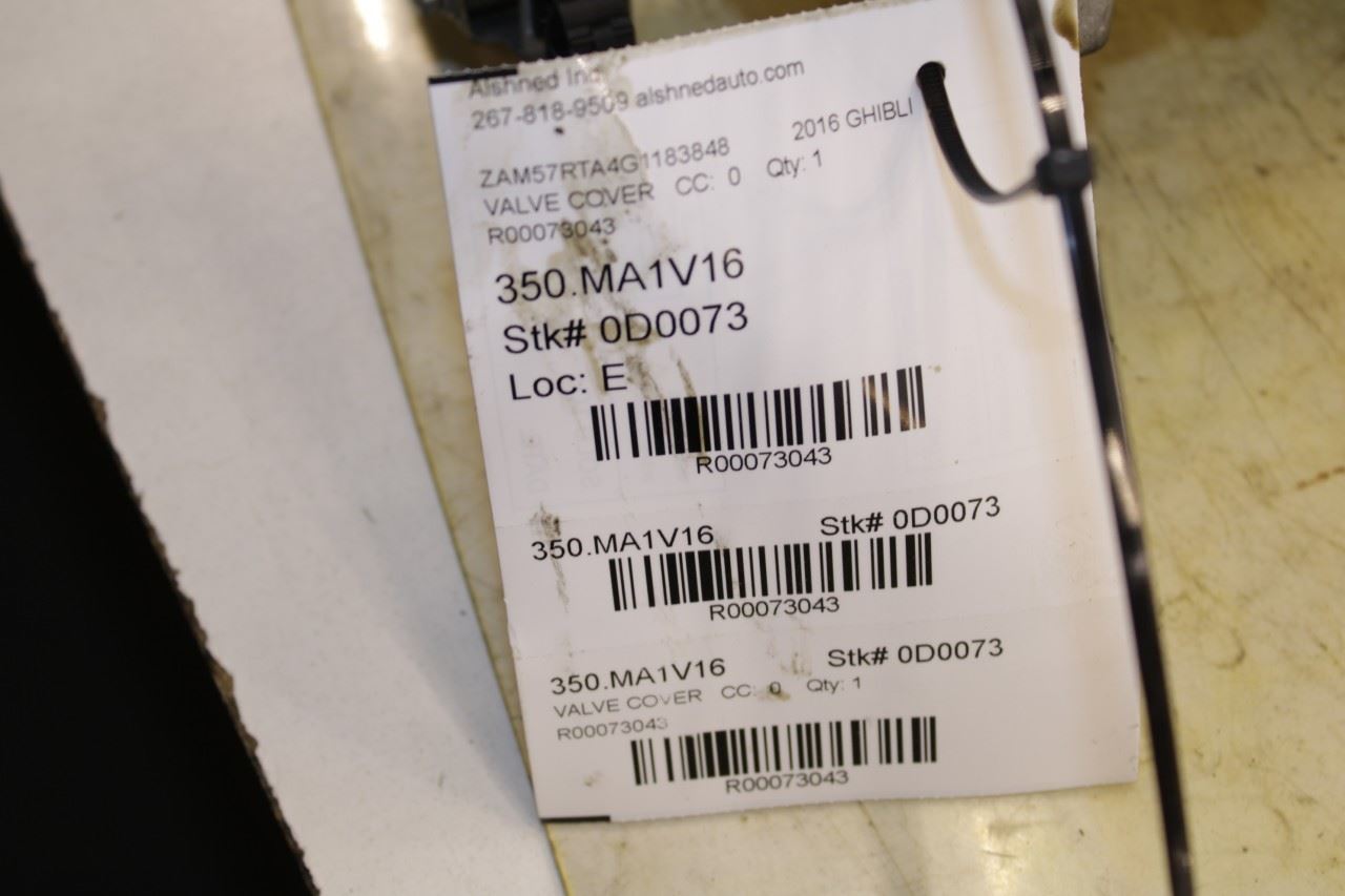 2014-21 Maserati Ghibli S Q4 3.0L Right Engine Cylinder Head Valve Cover 298701 - Alshned Auto Parts