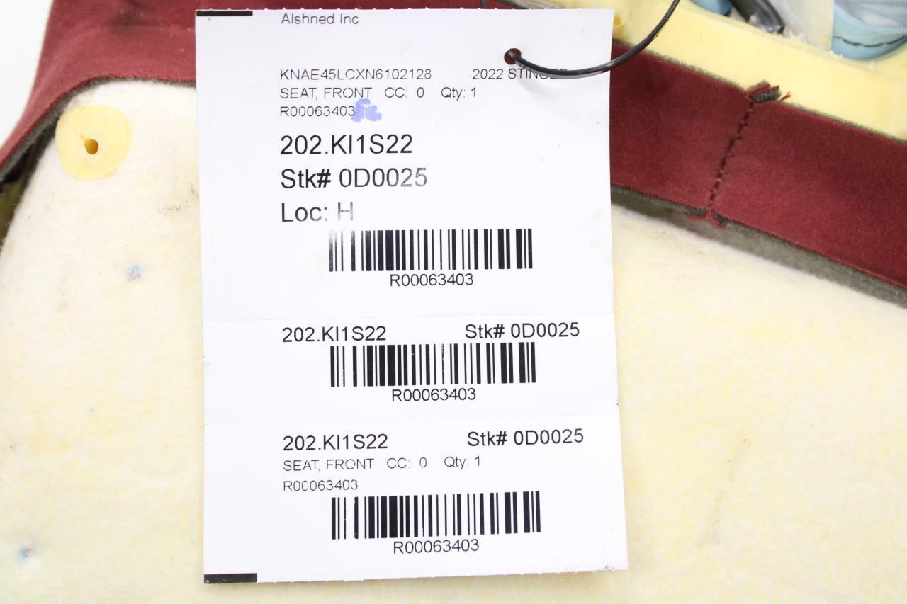 2019-23 Kia Stinger GT1 Front Left Side Seat Lower Cushion Bottom 88150J5000 OEM - Alshned Auto Parts