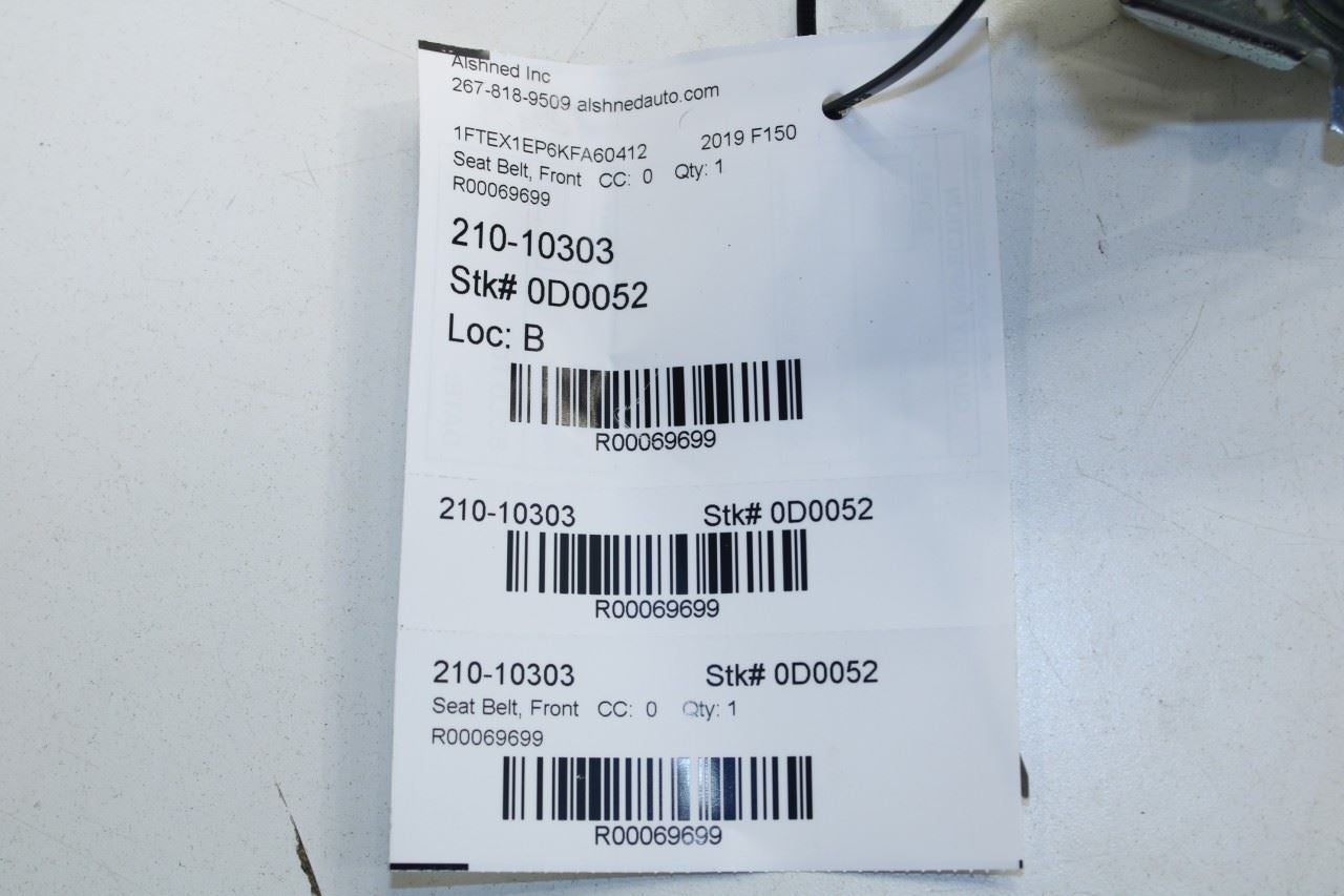 18-20 Ford F150 XL Super Cab 2.7L Front Passenger Right Side Seat Belt Retractor - Alshned Auto Parts