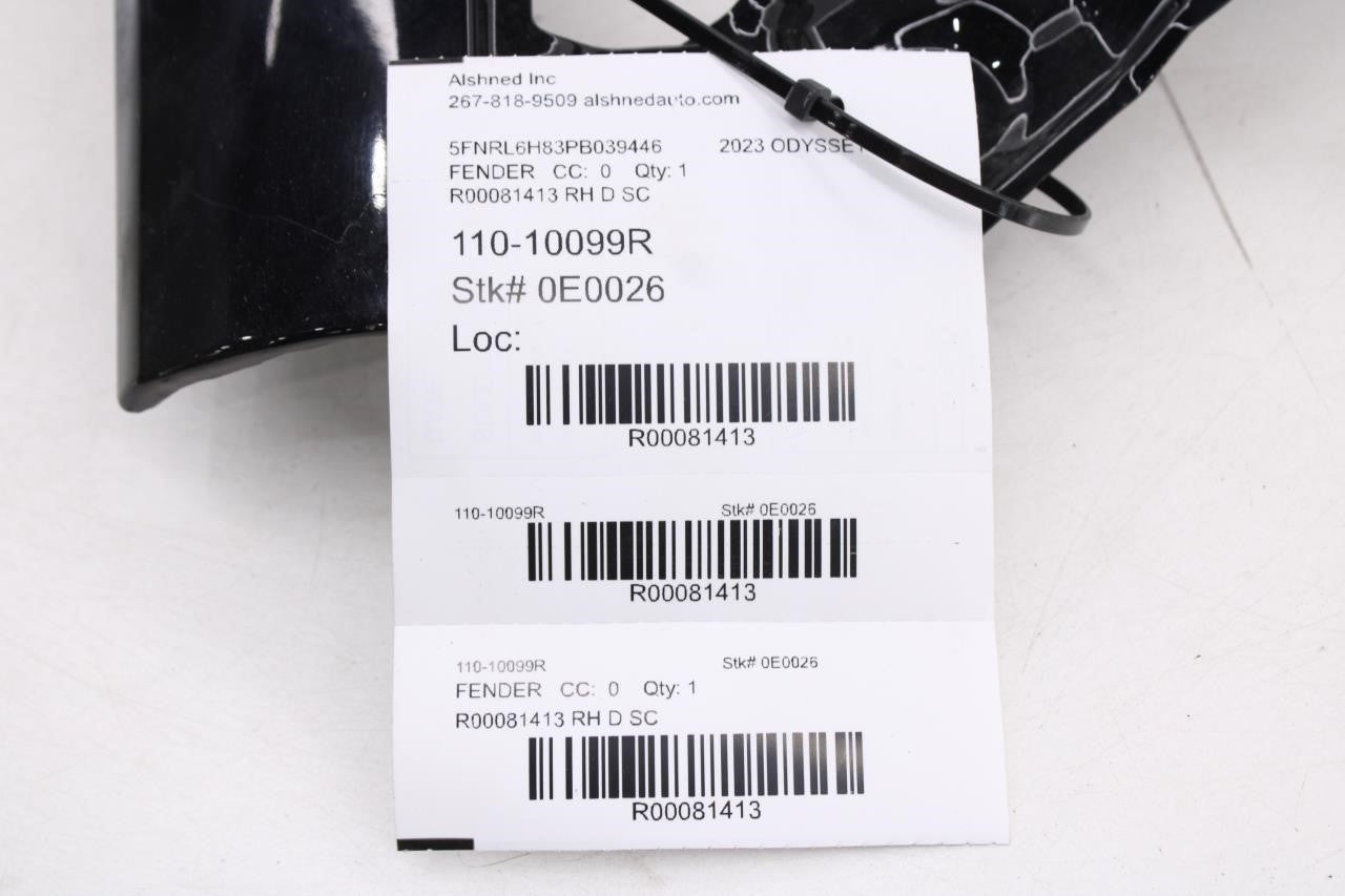 18-26 Honda Odyssey Touring Front Right Side Fender Panel 60211-THR-305ZZ *ReaD* - Alshned Auto Parts
