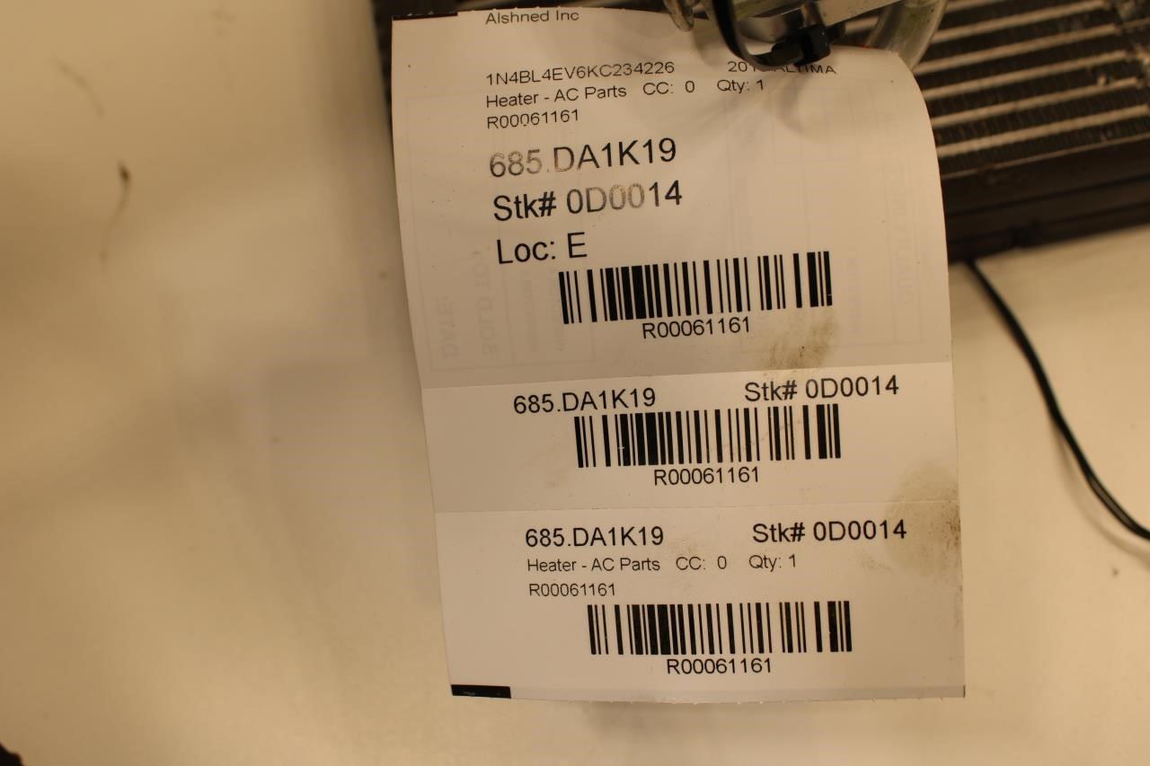 2019-24 Nissan Altima SL 2.5L Front HVAC Heater Evaporator Core 27280-6GU0C OEM - Alshned Auto Parts