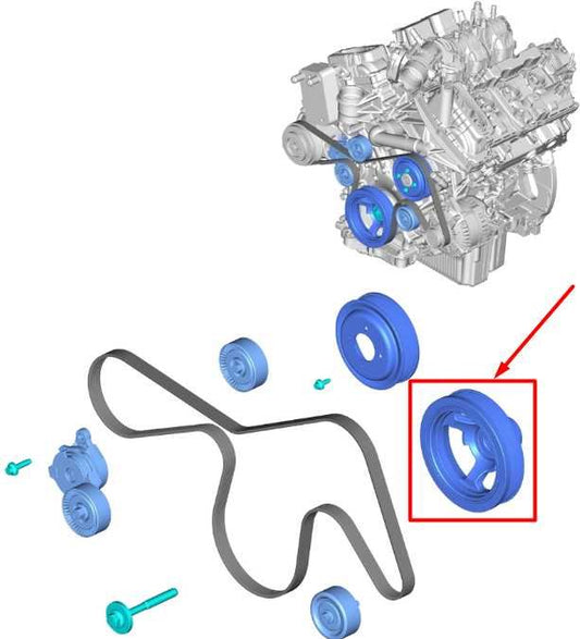 15-20 Ford F150 SuperCab Lariat 2.7L Engine Crankshaft Pulley Harmonic Balancer - Alshned Auto Parts