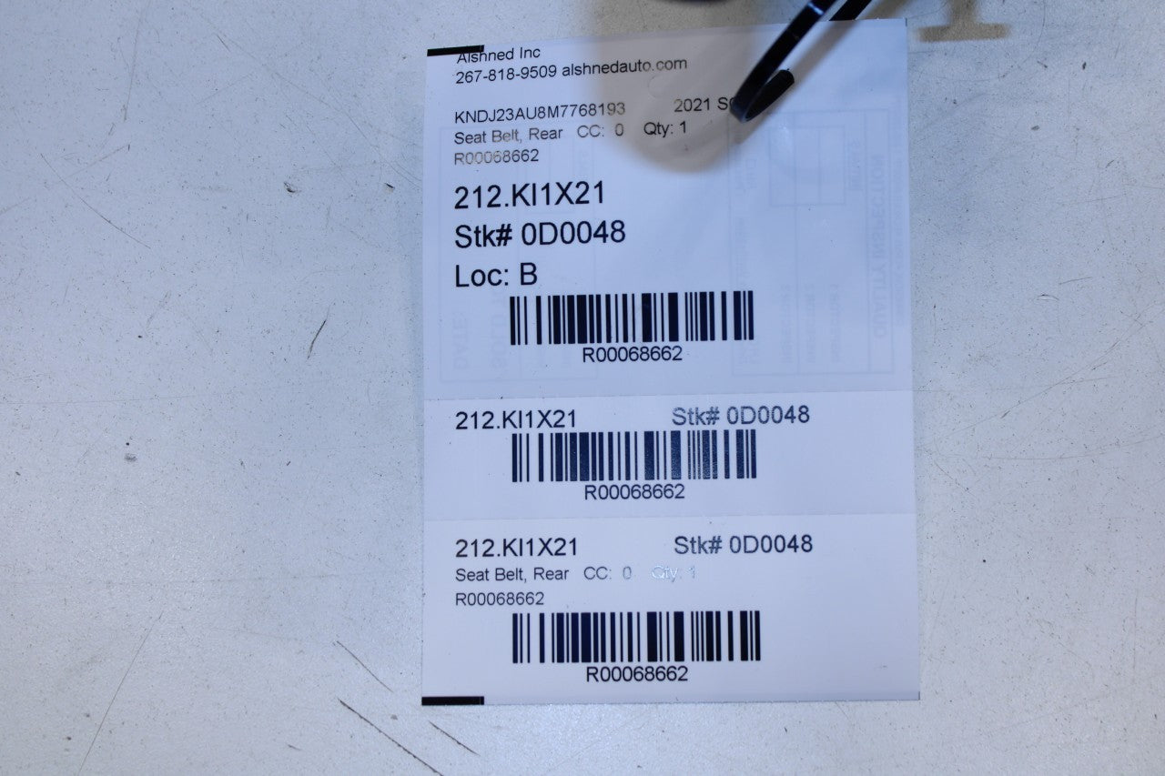 2020-2024 Kia Soul LX 2.0L FWD Rear Driver Left Side 2nd Row Seat Belt Retractor - Alshned Auto Parts